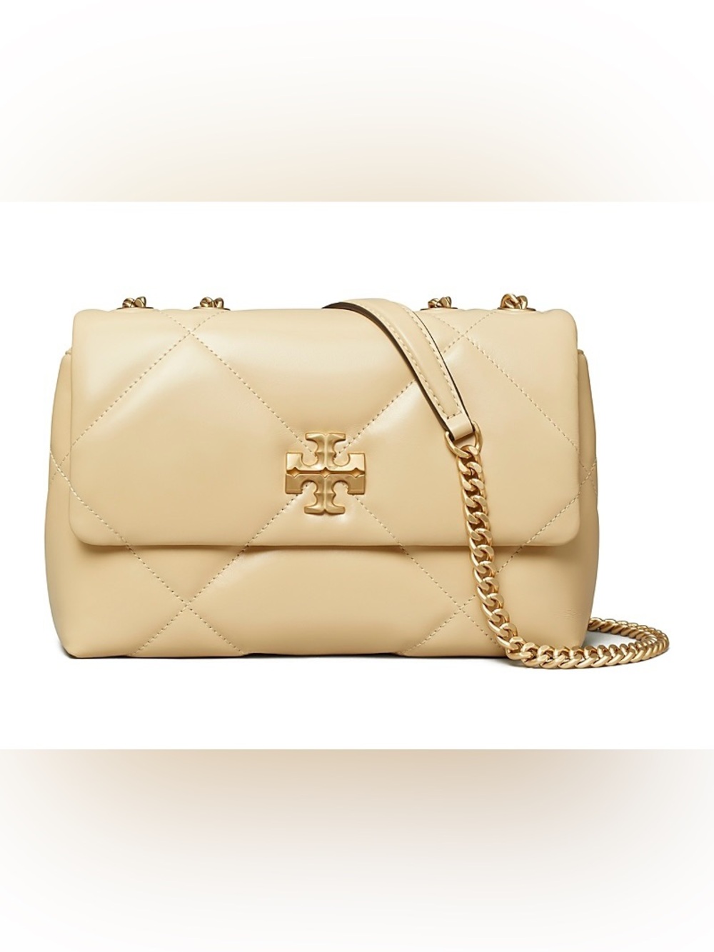 TORY BURCH SMALL KIRA DIAMOND QUILTED LEATHER CONVERTIBLE SHOULDER BAG